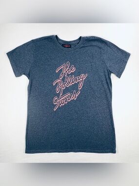 The Rolling Stones T-shirt
Blue with unique pink logo 
Short sleeve Womens Small